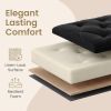 Ink Black Storage Ottoman Bench, End of Bed Bench with Removable Cover, Large, Contemporary, Tufted