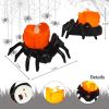 Dazzle Bright 12 Pack Halloween Spider Tea Lights Candles, Battery Operated LED Flameless Spider Candles Holder Lights