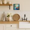 Koi Fish Framed Metal Print Bathroom, Kitchen, Office, Home Decor Wall Art Ready to Hang, Square, 8X8