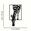 CIFbuy 1 pieces Ultra practical minimalist zebra metal wall art, handmade iron stripe decoration, modern black and white animal patterns, home office