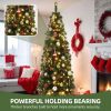 7.5ft Pre-lit Artificial Pencil Christmas Tree with 1000 Branch Tips & 350 Lights, Remote Control, 11 Light Modes, Green