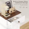 10 Gallon Tilt Out Trash Cabinet with Drawer, Kitchen Trash Can Cabinet, Garbage Recycling Cabinet for Kitchen, White
