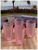 Diamond Cut Acrylic Glasses Drinking Set of 4 (19oz), Plastic Drinking Glasses, BPA Free Cocktail Glasses, Drinkware Set, Drinking Water Glasses