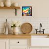 Cactus in Color Framed Metal Print Bathroom, Kitchen, Office, Home Decor Wall Art Ready to Hang, Square, 8X8