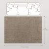 5x7 Area Rug, Luxurious Faux Fur Rug, Non-Slip Floor Carpet for Living Room, Bedroom, Dining Room, Tan