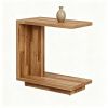 C-Shaped End Table Wood Side Table Nightstand Bedside Table  Living Room Bedroom Furniture