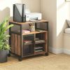 Rustic Printer Table with Easy to Clean and Adjustable Inner 23.5 Inches X 15.75 Inches X 25.5 Inches for Office