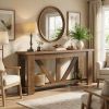 Wood Console Table 70.9 Inch 2-Tier Sofa Table