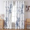 Blue Marble Semi-Blackout Curtain Set, 2 Panels 52 x 84 Inches Each
