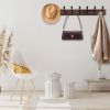 Coat Rack Wall Mount Coat Hooks Coat Hanger with 8 Metal Hooks