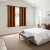 Gold Brown Blackout Curtains for Bedroom Living Room 63 Inches Long 2 Panels