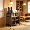 Rustic Printer Table with Easy to Clean and Adjustable Inner 23.5 Inches X 15.75 Inches X 25.5 Inches for Office