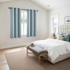 Slate Blue Blackout Curtains for Bedroom Living Room 63 Inches Long 2 Panels