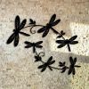 CIFbuy Iron Dragonfly & Vine Wall Art, Farmhouse Style Wall Hanging, Nature Theme Home Decor (TikTok, Temu: Self-pickup available)