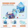 3 in 1 Kids Play Tent with Tunnel, Basketball Hoop for Boys, Girls, Babies and Toddlers