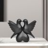 Black Bird Statue Home Decor-Small Animal Figurine,Minimalist Black Bird Sculpture Dark Decor Ornaments for Living Room,Office,Bedroom,Desk,Bookshelf