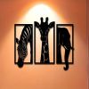 CIFbuy Metal Baked Paint African Animal 3-Piece Wall Art Set Zebra Giraffe Elephant Home Decor (TikTok, temu pickup)