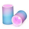 Gradient Blue 2 PCs LED Flickering Flameless Candles with Remote Timer Battery Operated Candle