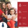 6ft Prelit Fiber Optic Christmas Tree Multi-Color LED Lights Metal Stand Indoor Decor