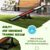 PawHut Wooden Dog Agility Seesaw for Training and Exercise, Platform Equipment Run Game Toy, Weather Resistant Pet Supplies, 71" L x 12" W x 12" H