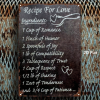 CIFbuy Vintage Recipe For Love Metal Wall Sign, 2D Flat Retro Iron Tin Wall Art 8x12 Inch, Funny Marriage Recipe Chart Decor Sign, Humo TikTok, TikTok