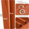 Orange Blackout Curtains for Bedroom Living Room 63 Inches Long 2 Panels