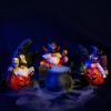 Halloween Gnome Set of 3PCS Halloween Gnomes Pumpkin Themed Resin Halloween Gnomes Decor for Tier Tray Vampire Wizard Witch Gnomes Gifts for Women(Pum