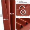 Burnt Orange Blackout Curtains for Bedroom Living Room 63 Inches Long 2 Panels