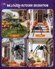 2 Pack 5 Ft Giant Black Spiders for Outdoor Halloween Decorations Use to Outside Front Yard, Lawn, Porch Column, Tree, Roof