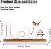 Love Sign Decoration,White and Gold Love Signs for Home Decor Statue,Modern Bird Sculpture Personalized Love Decor