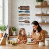 Bless the Food Before Us Kitchen Wooden Wall Decor Farmhouse Kitchen Prayer Wall Art Room Decor Rusic Wooden Hanging Sign Decorations for Dining Room