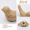 2PCS Small Birds Statues, Modern Home Decor Bird Sculptures, Animal Figurines Decorative Ornaments for Living Room, Bedroom, Office Desktop, Bookshelf