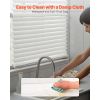 Faux Wood Blinds, 2" Slat, 34.5" W x 60" H, Cordless Window Blinds and Shades with Decorative Board, Easy to Clean and Simple Light Adjustment