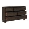 Traditional Design Bedroom Furniture 1pc Dresser of 7x Drawers Grayish Brown Finish Wooden Furniture