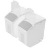 Ingredient Storage Bin, 2 x 15L Dispenser Bin with 2 Measuring Cups, Attachable Casters and Airtight Lid, 2 Pcs/Set Dog Pet Food Storage Container