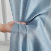 2 Piece Semi-Sheer Voile Window Curtain Grommet Panels for Bedroom & Kitchen (54" W x 84" L, Dusty Blue)