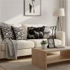 6PC 17.7in Zebra Decorative Pillow Cover Set – Wildlife, Abstract & Safari Zebra Accent pillow cases for Sofa & Bed
