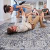 LOOM & LUXE Collection 8X10 Grey/Blue /Traditional Non-Shedding Living Room Bedroom Dining Home Office Stylish and Stain Resistant Area Rug