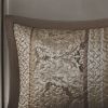 5 Piece Reversible Jacquard Bedspread Set Brown/Gold Queen