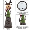 Lighted Christmas Table Decorations, Set of 3 Indoor LED Lighting Santa Snowman Reindeer Xmas Holiday Party Tabletop Desk Ornament & Candleholders