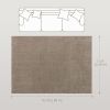 7.5x9.5 Area Rug, Luxurious Faux Fur Rug, Non-Slip Floor Carpet for Living Room, Bedroom, Dining Room, Tan