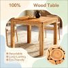 Wood Square Dining Table 31.5 Inch Kitchen Table with 3D Textured Tabletop for Home Use