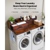 Washer Dryer Countertop with Shelf, 54 x 27.5 in Wooden Washer and Dryer Topper with 2 Drawers & 2 Hooks