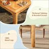 Wood Square Dining Table 31.5 Inch Kitchen Table with 3D Textured Tabletop for Home Use