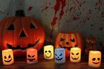 Halloween Flameless Votive Candles Color Changing with Remote Timer, Battery Operated LED Tealight Candles for Halloween Home Decoration Gifts(6 Pack