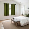 Light Olive Green Blackout Curtains for Bedroom Living Room 63 Inches Long 2 panels
