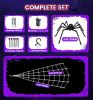 Upgrade Halloween Spider Web Decorations Outdoor + 59" Giant Spider DÃ©cor  Halloween Lights Decor Indoor and Outdoor with 8 Lighting Modes