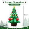 12FT Inflatable Christmas Tree with Gifts & Candy Canes, 6 LED Lights, 190D Polyester, US Plug