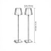 Stepless Dimming Cordless Table Lamp, 2-Pack with 3 Adjustable Heights, Detachable Lampshade for Restaurant, Bedroom, Black