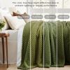 Fleece Throw Blanket for Couch and Bed,Extra Soft Warm Decorative Fuzzy Throws for Women,Lightweight Cozy Blankets Size 50x60 Inches, Olive Green